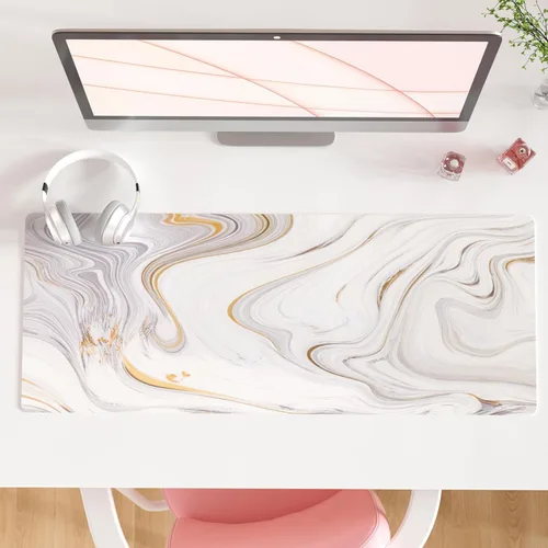 Vista 35 de Qiyi Alfombrilla de escritorio, grande, de mouse, vía láctea, decoración, piel sintética impermeable, protector para oficina, hogar, trabajo