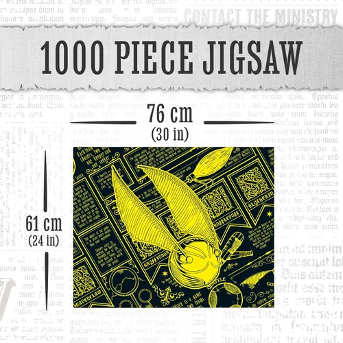 Vista 2 de Paladone Harry Potter Quidditch Golden Snitch - Rompecabezas de 1000 piezas, color amarillo