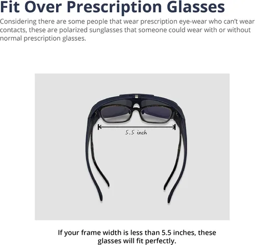 Vista 4 de Lentes de sol de conducción 100% con protección UV400, multifuncionales, polarizados únicos, lentes de sol abatibles con lentes