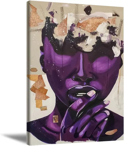 Vista 13 de Arte de pared de mujer negra, pinturas de reina negra para paredes, póster motivacional de niña negra, decoración de pared para pared, lienzo