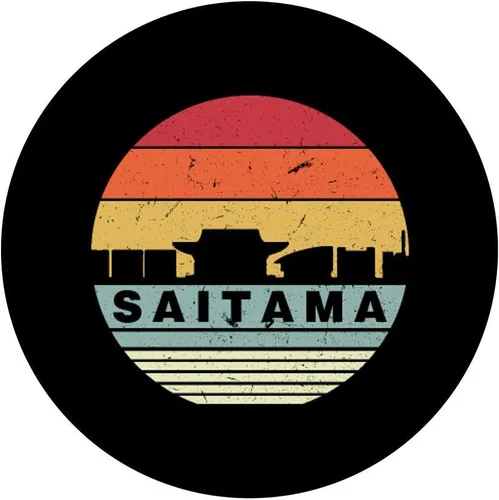 Vista 3 de Vintage Saitama Skyline Silhouette PopSockets PopGrip: agarre intercambiable para teléfonos y tabletas
