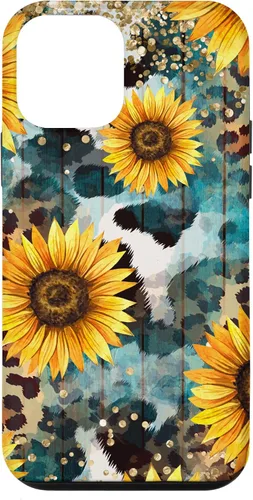 Vista 16 de Funda Boho Western de piel de vaca para iPhone 12 Pro Max