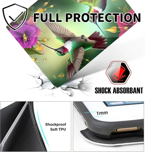 Vista 177 de Funda para tablet Fire 7 (12ª generación, versión 2022), delgada, a prueba de golpes, delgada, de piel sintética, con función de apagado/encendido