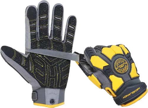 Vista 9 de HANDLANDY Anti Vibration Gloves, SBR Padding, TPR Protector, Mechanic Work Gloves