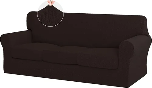 Vista 16 de ISSUNTEX 2 Piezas Fundas para Silla y Sofá de Alta Elasticidad Gruesas, Funda Suave para Sofá de 1 Cojín Separado, Tela Jacquard Funda Elástica