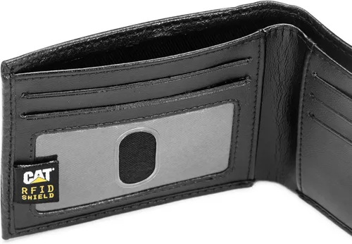 Vista 3 de Caterpillar Pasarela de cuero para hombre con logotipo en relieve, negro, talla única, Negro -, Contraseña de cuero genuino con logotipo en relieve