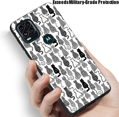 Vista 3 de Funda compatible con Motorola Moto G Stylus 5G, divertida y bonita funda de gato para mujeres, niñas, hombres y niños, TPU a prueba de golpes