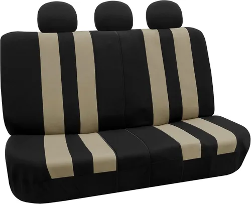 Vista 36 de FH Group Juego completo de fundas de asiento de coche de tres filas a rayas, compatible con bolsas de aire y listas para dividir, ajuste universal