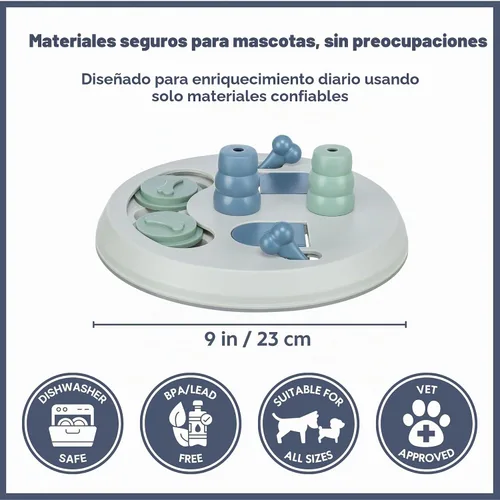 Vista 5 de TRIXIE Juguete interactivo de actividad para perros, juego de rompecabezas de comida de nivel 2, dispensador de golosinas para burlas cerebrales