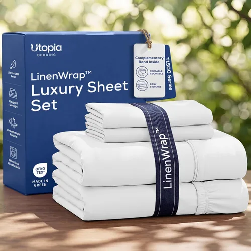 Vista 7 de Utopia Bedding - Juego de sábanas, tamaño individual, microfibra cepillada, suaves, esquinas profundas, incluye 1 encimera, 1 bajera y 1 fundas
