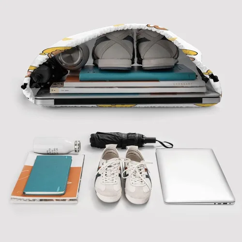 Vista 5 de Dujiea Mochila con cordón, bolsa de gimnasio ajustable, mochila deportiva para hombres y mujeres, compras, yoga, natación, viajes, Mono lindo