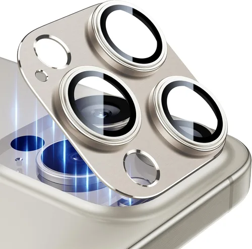 Vista 7 de Esanik Paquete de mejora de 2 unidades para iPhone 14 Pro/iPhone 14 Pro Max Protector de lente de cámara, estuche de metal de aleación de aluminio