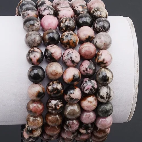 Vista 3 de Massive Beads - Pulsera de cuentas de cristales de macramé con poder curativo natural, unisex, ajustable, 516 pulgadas (8 mm)