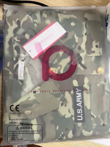 Vista 12 de ReliBeauty Disfraz de soldado uniforme de camuflaje del ejército