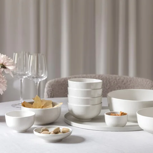 Vista 6 de Villeroy & Boch Afina - Tazón de arroz de porcelana premium, fabricado