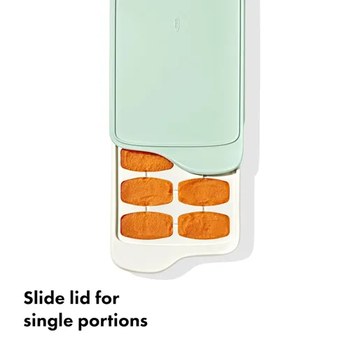 Vista 2 de OXO Tot Paquete de 2 bandejas congeladoras de alimentos para bebés - Opal