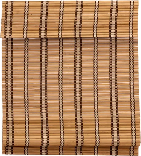 Vista 3 de Persiana romana de bambú sin cordón para ventana, filtro de luz, cenefa de 7 pulgadas, bambú natural (40 x 64 pulgadas)