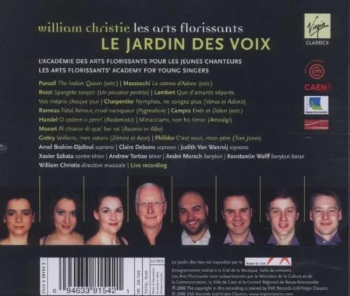 Vista 2 de Le Jardin des Voix Brahim-Djelloul Bebono van Wanroij Sabata Tortise Morsch Wolff Les Arts Florissants Christie