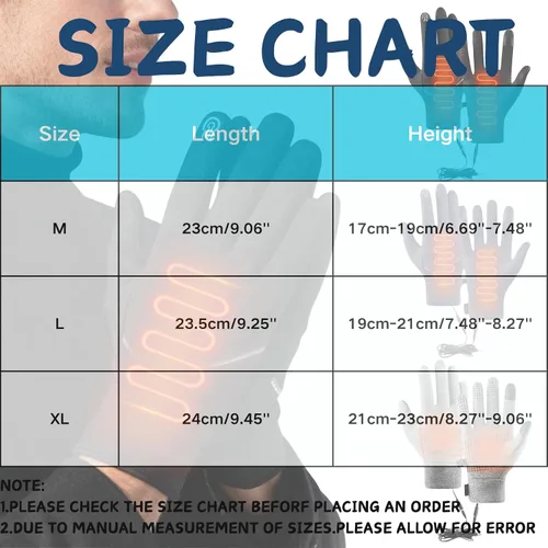 Vista 3 de ABABC Guantes térmicos para hombres y mujeres, calentadores de manos de dedo completo, guantes térmicos térmicos para nieve, guantes de trabajo