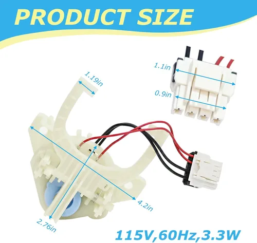 Vista 3 de Para el cambio de modo de lavadora GE WH03X30517 WH05X25036 reemplaza AP7014559, WH05X25036, WH05X24435 Actuador de cambio de arandela