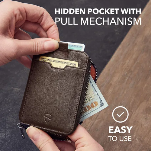 Vista 23 de Vaultskin NOTTING HILL - Cartera con cremallera y protección RFID para tarjetas