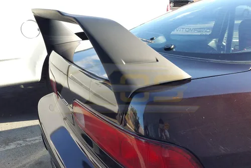 Vista 3 de para modelos Acura Integra DC2 de 1994-2001 Mugen Gen.1 estilo ABS plástico negro mate alerón trasero de ala alta SPOILER-002-ABS