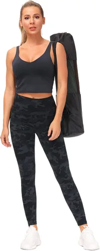 Vista 6 de The GYM People - Leggings de entrenamiento con control de abdomen y bolsillos, pantalones de yoga atléticos de cintura alta para mujeres que corren