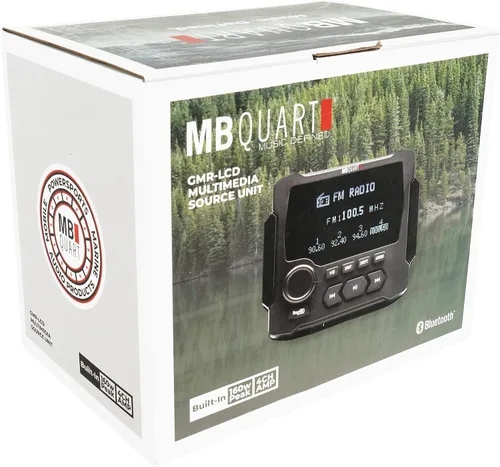 Vista 9 de MB Quart GMR-LCD Medidor de montaje de agujero Marine/receptor de barco Bluetooth AM/FM Radio