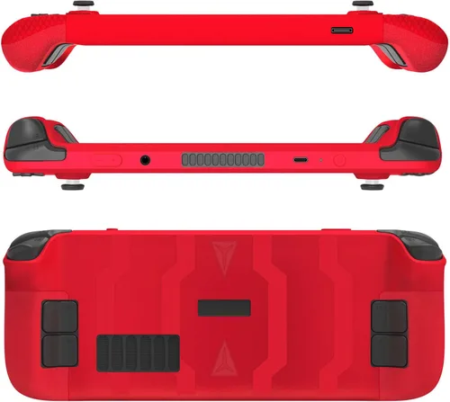 Vista 3 de Steam Deck Full Wrap Slim Case with Stand, Removable Face Cover, Drop and Dust-Proof Gaming Case, Comfortable Protective Case, Accessories, Touchpad