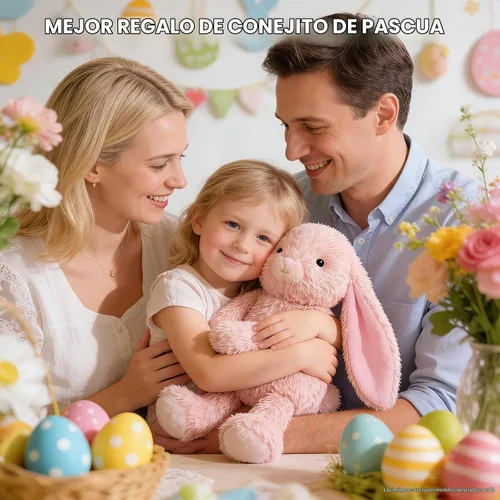 Vista 8 de SuzziPals Almohadilla térmica de conejo rosa calentable y refrigerable para calmar y relajar, peluche de conejo rosa lavanda para molestias