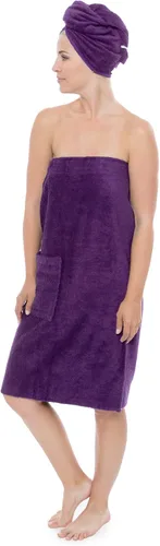 Vista 7 de Texere juego de toallas envolventes tipo Spa para mujer: regalos de lujo para ella, S/ M, Rosa (Barely Pink)