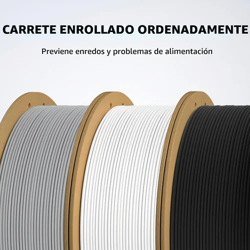 Vista 3 de ELEGOO Paquete de filamento de impresora 3D PLA mate 22 lbs 0.07 in