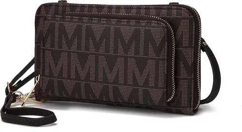 Vista 14 de MKF Collection Bolso cruzado para mujer, diseño de mensajero, cartera de mano