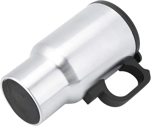 Vista 8 de Hervidor eléctrico pequeño portátil de 12 V, 15.2 fl oz, taza de calefacción de viaje de acero inoxidable, taza de calefacción para automóvil, taza