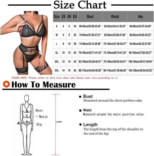 Vista 7 de RTRDE Conjunto de lencería sexy para mujer, lencería bordada de peluche para mujer