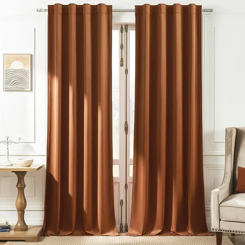 Vista 14 de Timeper Cortinas opacas de terciopelo negro de 42 pulgadas de ancho x 84 pulgadas de largo, cortinas opacas para dormitorio, sala de estar, cortinas