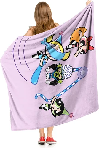 Vista 6 de Northwest Powerpuff - Manta de seda táctil para niñas, 50 x 60 pulgadas, Birthday Bash The Baddie