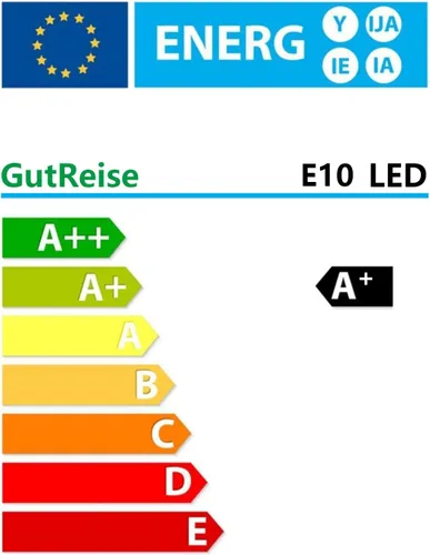 Vista 9 de Bombillas AC/DC E10, 10 bombillas de repuesto E10 de 3 voltios de color blanco frío, bombillas LED de tornillo en miniatura, 0.5 vatios 65 lm