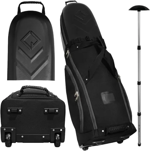 Vista 11 de CaddyDaddy Enforcer Golf Travel Bag Crush Resistant Hard Top Protection 18 Month Full Replacement Coverage, Durable Thick Nylon Wheels Lockable XL