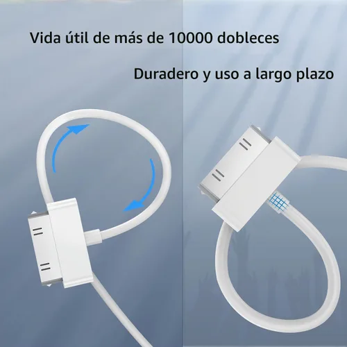 Vista 5 de Pocxwa Cable cargador USB compatible con iPad antiguo 1, 2, 3, iPod Classic
