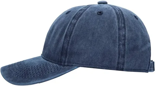 Vista 6 de Gorra de béisbol bordada personalizada Gorra de vaquero ajustable personalizada Agregue su texto, Retro azul marino.