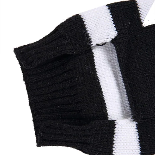 Vista 6 de Suéter de dos patas de algodón acanalado para Halloween, cuello alto a rayas alces estampado de Navidad para Teddy, Chihuahua, Shih Tzu, Yorkshire