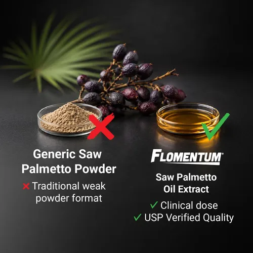 Vista 3 de Flomentum Saw Palmetto para hombres 320 mg suplementos para la salud
