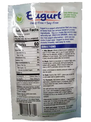 Vista 3 de Better Than Yogurt" Make At Home Mix (¡sin lácteos y soja!) (coco, 1 paquete)