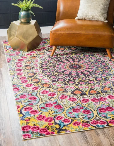 Vista 11 de Alfombra de Área de la Colección Vita de Unique Loom - O' Keefe (2' 2" x 3' 1" Rectángulo, Multicolor/Azul)