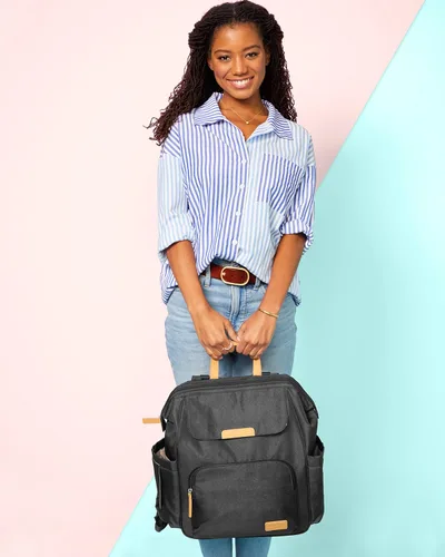Vista 6 de Simple Joys by Carter's Baby Everyday - Mochila para pañales, color negro, talla única