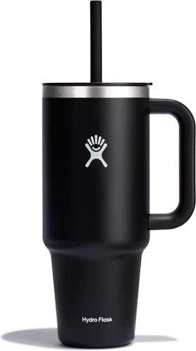 Vista 15 de Hydro Flask Vaso de Viaje con Asa, Tapa y Pajita - Acero Inoxidable Aislado en 24 Oz Aloe