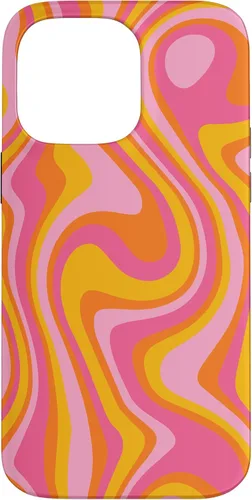Vista 21 de Retro Groovy Liquid Swirl Hippie 70's 80's Psychedelic Phone Case for iPhone 17