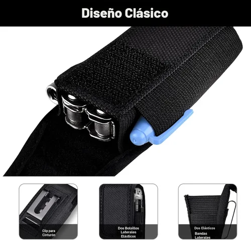 Vista 5 de Funda compatible con Leatherman Wave Plus Wingman Surge Rebar Multiherramienta Funda de cinturón de nylon con clip de cinturón