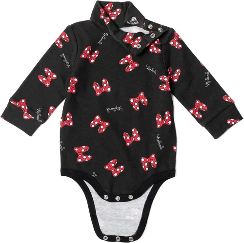 Vista 7 de Disney Minnie Mouse - Paquete de 2 mamelucos de manga larga con cuello alto y cuello alto